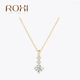 Pendants Roxi 925 STERLING SILE GEOMÉTRICA FURA COCO COLLATO DE BODA EXQUISIT