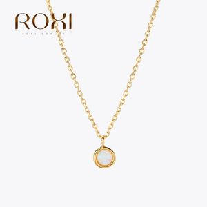 Pendentifs ROXI opale collier opale 925 en argent Sterling femmes classique pendentif bijoux de luxe polyvalent clavicule collier saint valentin cadeau