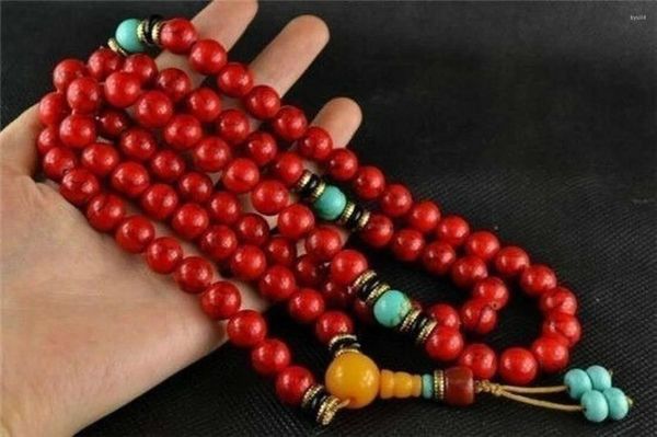 Pendentifs Vente Naturel Tibet Tibétain Rouge Bodhi Perle Charme Bijoux Collier Sculpté À La Main Pour Femmes Hommes Accessoires De Mode