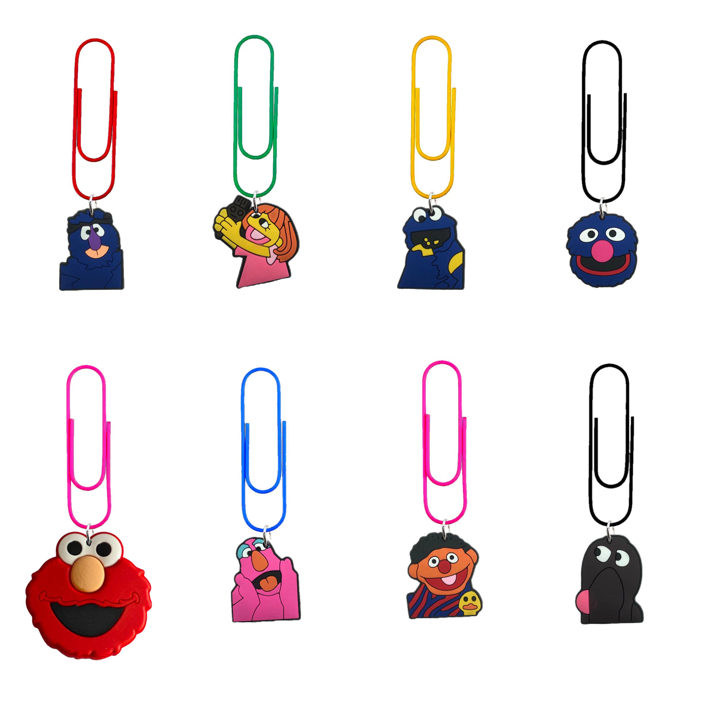 Penndants Sesame Street Cartoon Clips Paper Funny Bookmarks Paperclips Colorf Pagination Gifts For Girls Cute Bookmark Office Supplies Otoxi