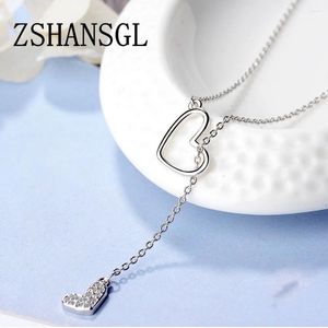 Pendentifs couleur argent infini Double pour toujours, chaîne d'amour, colliers pour femmes, bijoux