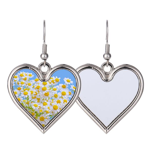 Pendentifs Transfert de chaleur par Sublimation blanc multi-style boucles d'oreilles européennes et américaines pendentif boucles d'oreilles bijoux boucles d'oreilles en aluminium boucles d'oreilles une paire