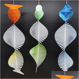 Hangers Sublimatie Wind Spinner Witte Lege Metalen Bel Dubbelzijdige Overdracht Aluminium Ornament Diy Halloween Kerstversiering G Dhvch