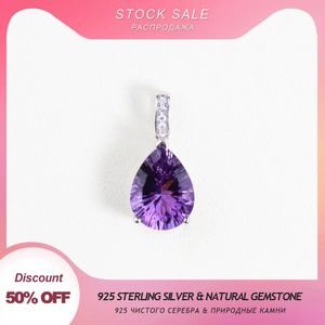 Pendentifs TBJ – pendentif en argent sterling 925 sans chaîne, avec pierres précieuses d'améthyste naturelle, bijoux fins, vente en Stock