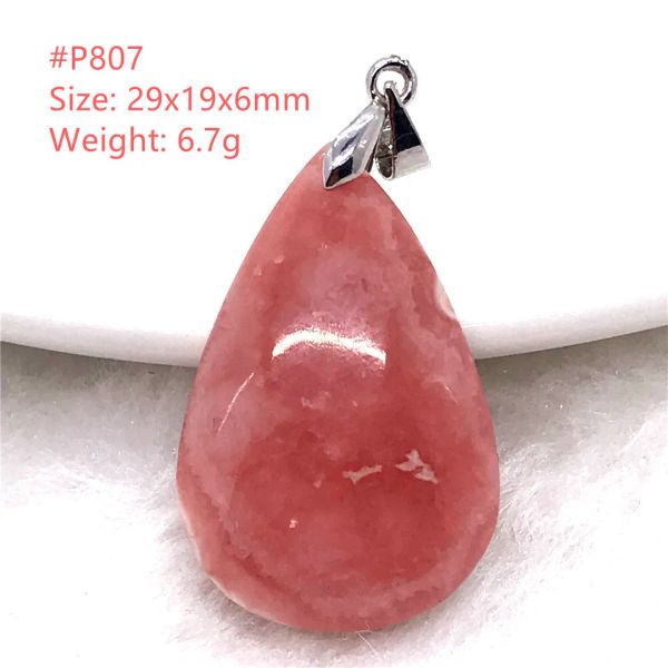 Pendants Top Natural Red Red Rhodochrosite Stone Collier Pendard Bijoux pour femmes Lady Man Love Gift Crystal Beads Gemstone Aaaaa