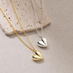 Hangers TOYOOSKY 925 Sterling Zilver Zoete Liefde Teken Ketting Ins Stijl Temperament Hartvormige Kraag Ketting Vrouwelijke Feestcadeau Meisje