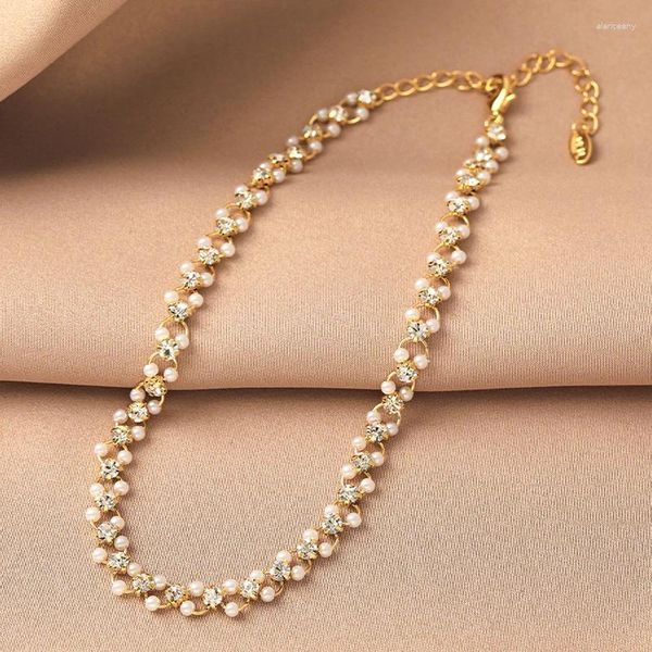 Pendentifs Collier ras de cou en or véritable 14 carats pour femmes, pendentif de haute qualité, chaîne de bijoux en Zircon scintillant AAA, cadeau exquis