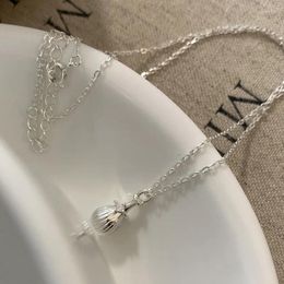 Pendants VENTFILLE 925 Sterling Silver Zircon Bottle Texture Necklace For Women Design Versatile Sweet Jewelry Birthday Gifts Wholesale