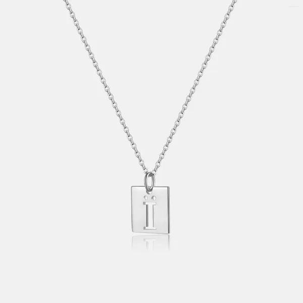 Pendentifs VEWANT 925 argent Sterling amour plaine carré Rectangle pendentif longue chaîne collier 2023 mariage prix de gros bijoux fins