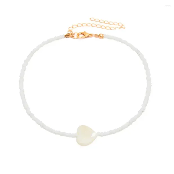 Pendants Perles de riz perlé en métal vintage Love Pendant Collier de bijoux féminin cadeau ethnique Bohemian Choker # 4J03