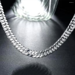 Pendentifs en gros largeur 6MM chaîne 925 colliers en argent Sterling pour femmes hommes charme bijoux de mode fête de mariage 50/55/60cm