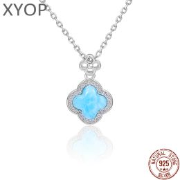 Pendants Xyop 2023 Jewelry 925 Sterling Silver Classic Lucky Larimar Pendent Women's Custom Wholesale Gift