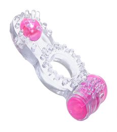 Penis Cock Ring Vibrator Silicone Double Pleasure Stimulator Stimulator Sex Toys for Men7411799