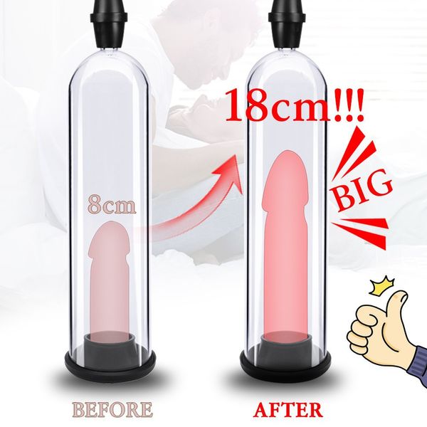 Bomba para agrandar el pene, extensor de aumento de vacío para pene, juguete sexual para hombres, masturbación masculina, entrenador de erección del pene, vagina para adultos