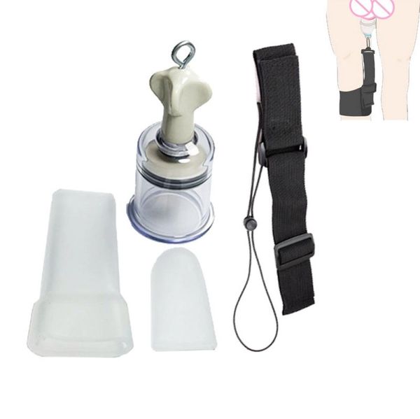 Pénis Extender tasse à vide jambe ceinture cintre ensemble élargissement adulte sexy jouets pour hommes Dick Enhancer civière exercice physique9107884