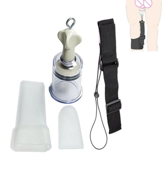 Pénis Extender tasse à vide jambe ceinture cintre ensemble élargissement adulte sexy jouets pour hommes Dick Enhancer civière exercice physique 210x3413744