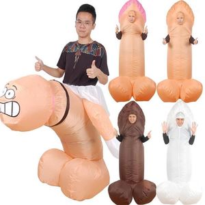 Disfraz inflable de pene para adultos, disfraz de fiesta, disfraz de Halloween, mono de pene, Sexy, divertido, 1321o