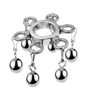 Pinis Lock Cockrings Metal Scrotum Pendant Ball Strether