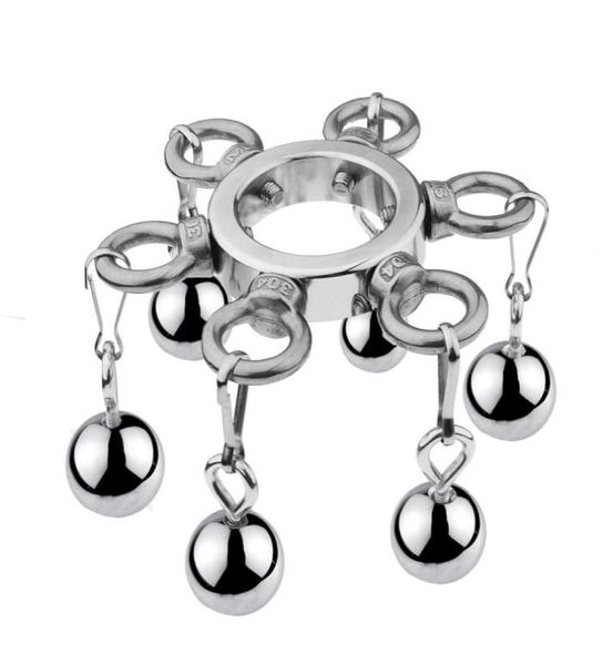 Cockrings de mechones de pene Cortadora de bola colgante de bola de bola de acero inoxidable Anillo de polla Bdsm Bondaging Restricción Sexo para 88886883