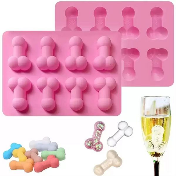 Moldes para pene Molde para pastel para chocolate, dulces, cumpleaños, fiesta única, divertido cubo de hielo, azúcar, fondant, molde antiadherente de calidad alimentaria FY2114 f1206