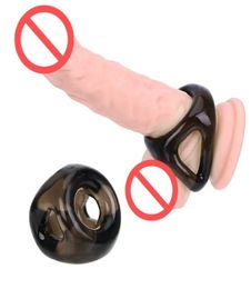 Anneau de pénis cockring retarde l'éjaculation agrandissement du pénis jouets sexuels pour hommes liaison scrotale masculine Silicone Elastic2242822