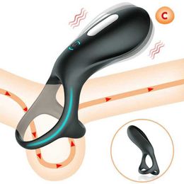 Anneaux de pénis pour hommes retardent l'éjaculation érection armement masturbation stimulateur de Clitoris vibrateur homme