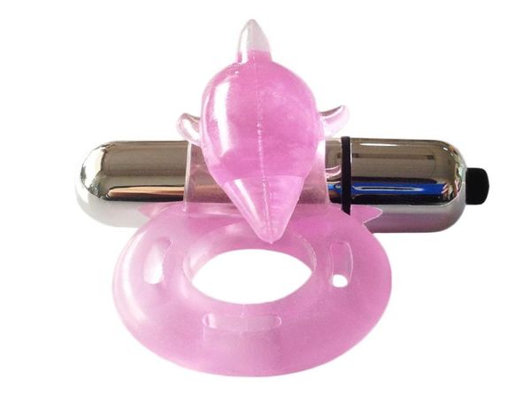 Anneaux de pénis jouets sexuels anneau de dauphin animal anneau de coq vibrant en Silicone produits de sexe pour adultes meilleure qualité