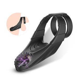 Penis Ringen Vibrator voor Mannelijke Masturbator Vertraagde Ejaculatie Eikel Stimulatie Vibrerende Cock Volwassen Erotische sexy Speelgoed Winkel