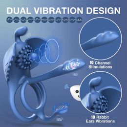 Penis Ringen Vibrator voor Mannen 3 in 1 Vrouwelijke Clitoris Stimulator Mannelijke Vertraging Ejaculatie Gspot Vibrerende Volwassen Speeltjes Paar 240312