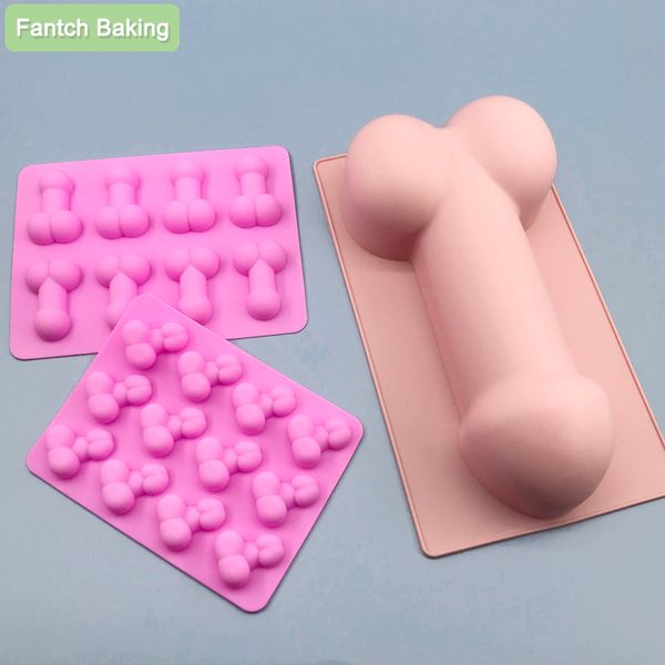 Pénis Silicone moule organes génitaux pour glace Mousse Fondant chocolat faisant adulte Erotica gâteau cuisson décoration moules résine Art forme