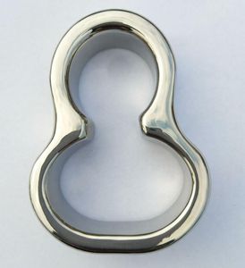 Torture du pénis Nouvel acier inoxydable La forme de 8 Scrotum Pendant Penis Bondage Ring Testis Dispositifs de poids Cock Ring Sex Toy2612099