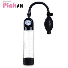 Penis Vacuümpomp Dick Vergroter Enchance Manometer 20CM Clear Kalibratie Dildo Lengte Mannelijke Masturbator Seksspeeltje Voor mannen L230518