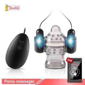 Pénis Vibrateur Pénis Masseur Entraîneur Gland Vibrateur Hommes Sex Toys Amélioration Retard Durable Érection Adulte Mâle Masturbation Y191031