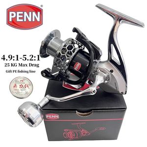 Penn 141 Roulements à billes tournants bobine de pêche 25 kg max traîne 5,2 1 rapport de vitesse conception sans gap leftright interchangeable 240411