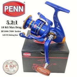 Penn High Performance Fishing Reel met 131 lagers 5,2 1 overbrengingsverhouding verwisselbaar handgreepmodel 1000-7000 Max Drag 18kg 240515