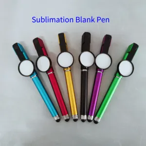 Stylos 10/20/30 / 60pcs sublimation Imprimer un stylo à billes vierge image de logo personnalisé imprimé sublimation stylo de bureau