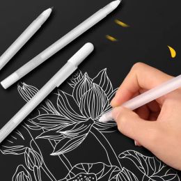 Stylos 10 / 50pcs blanc Hightlight Gel HEUP PEN MARCHEUR PEINTURE CROSC SKING FIN LIGER SCribble Pen Paint Design Art School Supplies
