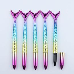 Stylos 100pcs modélisation de modélisation de sirène queue de bille de bille plA Pla Fish Pen Gel UV Supplies colorées