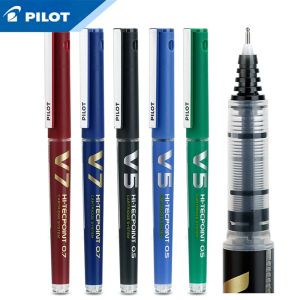 Bolígrafos 12 PCS Japón Piloto HITECPOINT GEL PEN BXCV5/V7 0.5 mm/0.7 mm puede reemplazar la aguja de cartucho de tinta Oficina de líquido de punto fino adicional