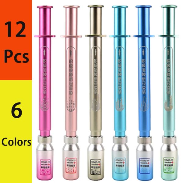 Stylos 12pcs Syringe lumineux stylo infirmière infirmière stylo infirmière gel stylo infirmières cadeaux pour infirmière étudiante scolaire de jeu fournit des fournitures