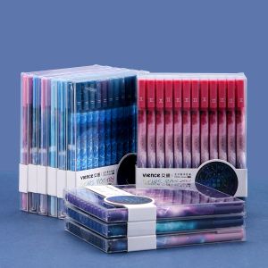 Stylos 12pcs / set 12 thèmes de constellation poignée de gel stylo de 0,5 mm de recharge de 0,5 mm de point de bille à encre noire