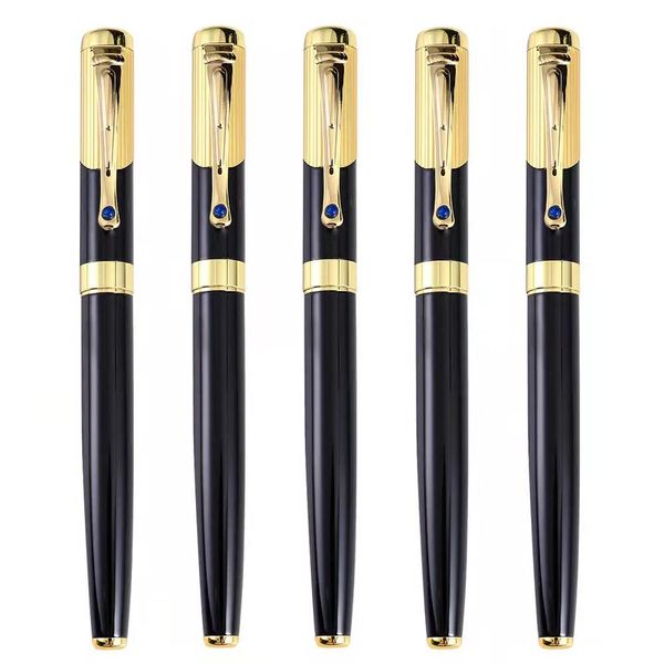 Stylos 16pcs Business Metal Ink Pen Professional Writing Fountain Pen Fine Nib School fournit des cadeaux de bureau Business Pen