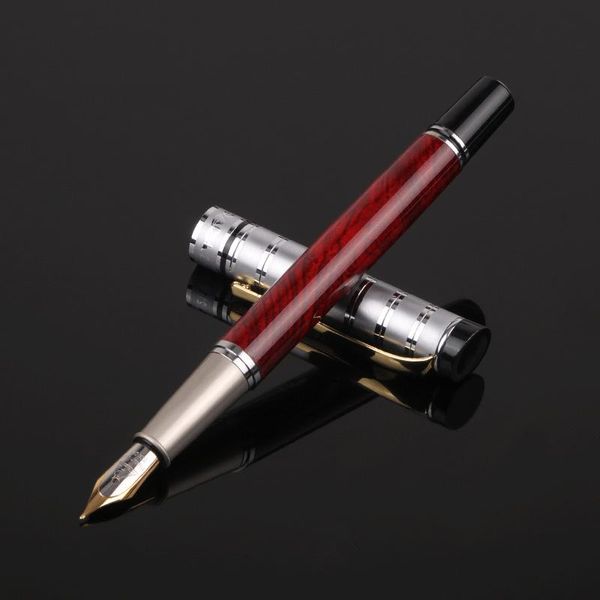 Bolígrafos 16pcs clásica fuente de papelería Pen de operación fácil de operación Proporcione metal de la oficina de la pluma de tinta de metal Pen al por mayor