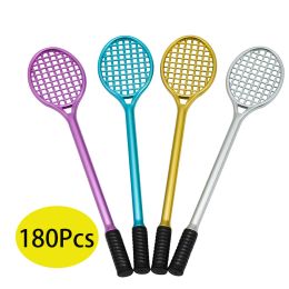 Pennen 180 stcs gelpen schrijfpunt briefpapier schattig tennisracket modellering badminton racket pen