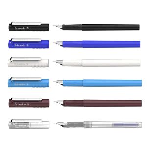 Stylos 1pc schneider bk406 lisse extra fine fontaine stylo ef iridium nib rifllable encre cartouche étudiant stylo de papeterie