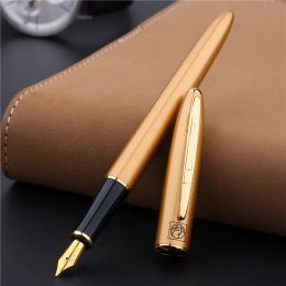 Stylos 1pcs picasso 606 mode Pimio Pimio Elegant Fountain Pen Gold F Nib Classic Writing Ink Pen et Boîte-cadeau originale pour le bureau