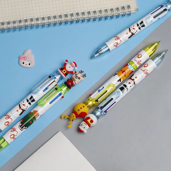 Stylos 20 / 50pc dix types de cadeaux de Noël: stylos de Noël arbres de Noël Rendeer Carton mignon 6Color étudiant Press Ballpoint Pen