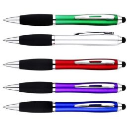 Pennen 20 PCS/Lot Ballpoint Creative Stylus Pen Touch Pen 2 In 1 School Office Mobiele telefoon Universal Touch Screen Pen