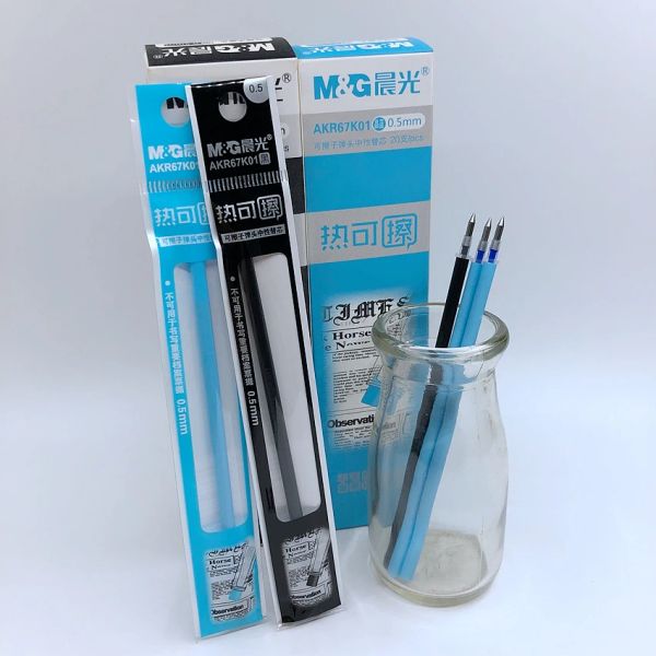 Stylos (20 pièces / lot) M g Chenguang Magic Effrayable Gel Pen Read.20mm Bullet Nib Black Blue Ink School Writing Stationery AKR67K01