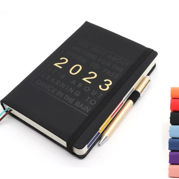 PENS 2023 Planiner Notebook Agenda Weekly Monthly Diary Journal avec Tabs School Office Supplies Kawaii Stationery OBJECT HABLIS